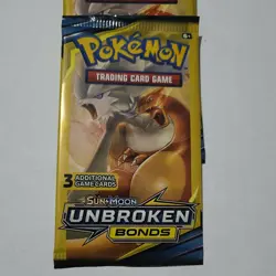 Pokemon 2019 Unbroken Bonds 3 Card Booster Pack Unweighted New Factory Sealed - Image 2