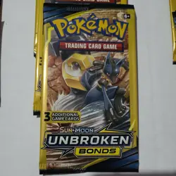 Pokemon 2019 Unbroken Bonds 3 Card Booster Pack Unweighted New Factory Sealed - Image 3