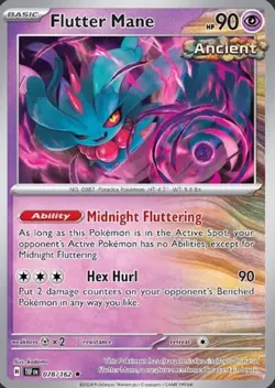 3X- Flutter Mane 078/162 Holo Rare Temporal Forces Pokemon Card 2024 Near Mint - Image 4