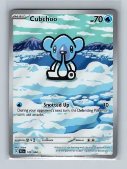 Pokemon TCG - Cubchoo - 109/086 - Illustration Rare - SV: Black Bolt - Image 1
