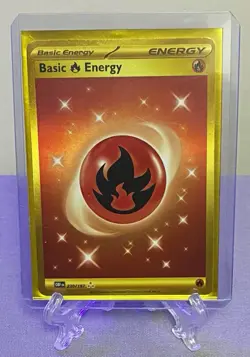 Pokemon TCG Basic Fire Energy Sv03: Obsidian Flames 230/197 Gold Hyper Rare Card - Image 1