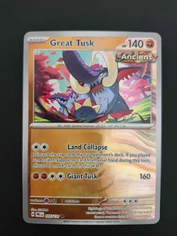 GREAT TUSK - 055/131 - POKEBALL PATERN - PRISMATIC EVOLUTIONS - POKEMON CARD - Image 1