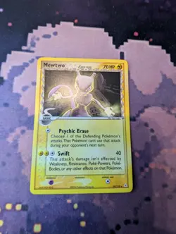 Pokemon Mewtwo Delta Species 24/110 EX Holon Phantoms Non-Holo Card NM - Image 1