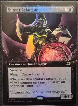 MTG Edge Of Eternities Sunset Saboteur Extended Art Foil (Rare) - Image 1