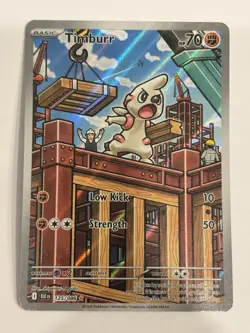 Pokemon TCG - Timburr - 125/086 - Illustration Rare - SV: Black Bolt - Image 1