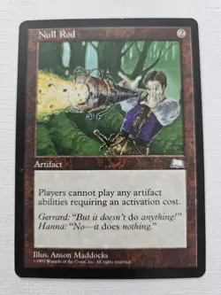 RARE Vintage 1997 MTG Card "NULL ROD" EX cond - Image 1