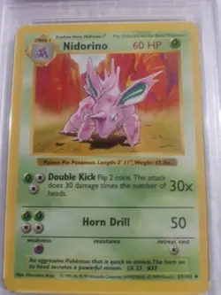 Pokemon Nidorino 1999 Base Set Shadowless 37/102 PSA 6 Mint WOTC - Image 2