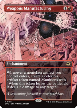 MTG magic 1x Waepons Manufacturing BORDERLESS (M/NM) Edge of Eternities - Image 1