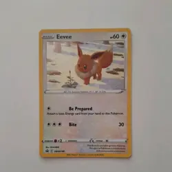 Eevee SWSH190 black star Promo Holo Rare Pokemon NM SWIRL !! - Image 1