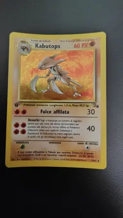 Pokemon Kabutops Fossil Set First Edition Holo 9/62 - Image 1