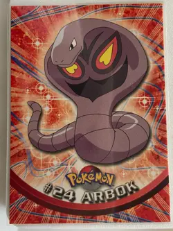 Pokemon - Arbok #24 Topps TV Animation Black Logo Non-Holo 2nd Print 1999 NM - Image 1