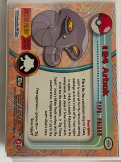 Pokemon - Arbok #24 Topps TV Animation Black Logo Non-Holo 2nd Print 1999 NM - Image 2