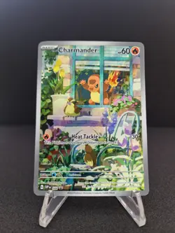Pokemon TCG Obsidian Flames ETB CHARMANDER #044 Black Star Promo Full Art Holo 1 - Image 1