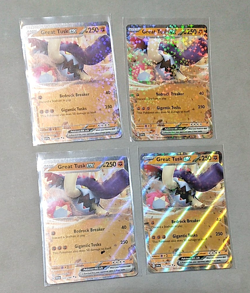 123/198 Great Tusk ex Holo Double Rare Scarlet and Violet Pokemon TCG X4 - Image 4