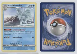 Alolan Ninetales Pokemon Sun & Moon Burning Shadows #28 n1u - Image 3
