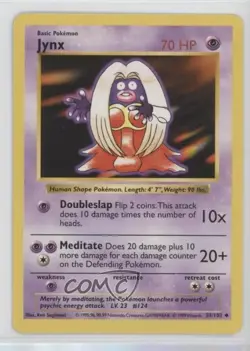 Jynx Shadowless Pokemon Base Set #31 1999 oh8 - Image 1