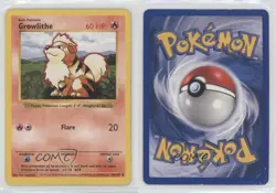 Growlithe Shadowless Pokemon Base Set #28 1999 10bj - Image 3