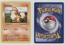 Growlithe Shadowless Pokemon Base Set #28 1999 jp5 - Image 3