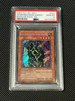 YUGIOH PSA 10 2003 Gearfried the Iron Knight BPT-012 Secret Rare Promo *0769 - Image 1