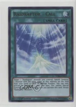 Raidraptor - Call 1st Ed. YuGiOh Wing Raiders #WIRA-EN025 0su9 - Image 1
