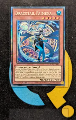 JUSH-EN002 Dracotail Faimena Collector's Rare 1st Ed YuGiOh - Image 1