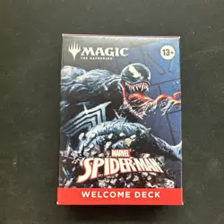 SDCC 2025 HASBRO MAGIC THE GATHERING SPIDER-MAN WELCOME DECK BLACK VENOM - Image 1