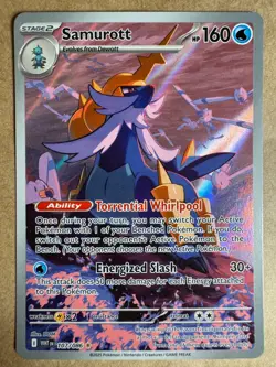 Samurott 107/086 Illustration Rare Pokemon Scarlet & Violet White Flare NearMint - Image 1