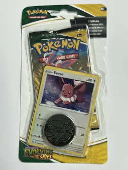 Pokemon TCG Evolving Skies Checklane Blister Pack with Eevee Promo SEALED - Image 1