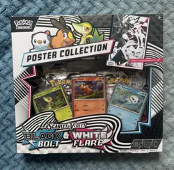 Pokemon Black Bolt & White Flare Poster Collection. Factory Sealed & In Hand 🔥✅ - Image 1