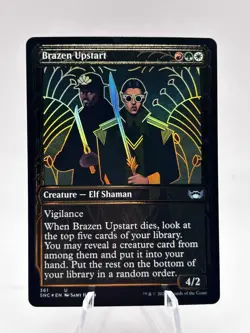 Brazen Upstart 361 Gilded Foil Streets of New Capenna SNC MTG NM - Image 1