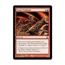 WOTC MtG Ravnica Flame Fusillade (R) (Foil) EX - Image 1