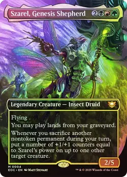 MTG ** FOIL ** Szarel, Genesis Shepherd (Borderless) - Edge of Eternities - Image 1