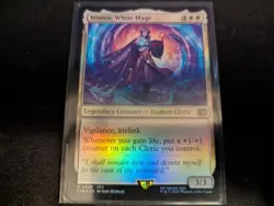 MTG Magic the Gathering FOIL Minwu, White Mage FIN! - Image 1