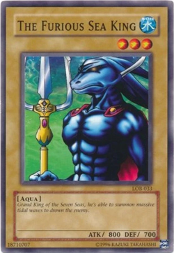 THE FURIOUS SEA KING - LOB-033 COMMON YuGiOh TCG Card - Image 1