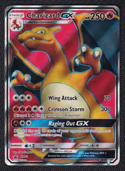 Pokemon Charizard GX SM60 Full Art Black Star Promo - Image 1