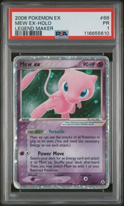 2006 Pokemon EX Legend Maker Mew EX Holo Foil 88/92 PSA 1 - LOW POP 🔥 - Image 1