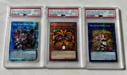 Yugioh PSA 10 Exodia the Forbidden One Starlight Rare + Charmer Set 3X Gem Mint! - Image 1