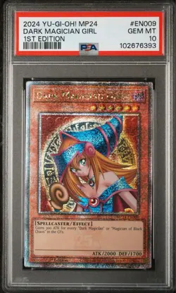 PSA10 Yu-Gi-Oh! Yugioh Dark Magician Girl 1st Edition EN009 Trading Card - Image 1