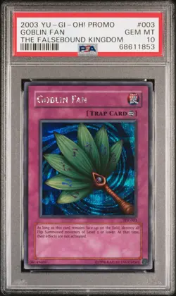 YUGIOH PSA 10 2003 Goblin Fan TFK-003 Secret Rare Promo *1853 - Image 1