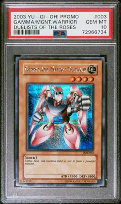 YUGIOH PSA 10 2003 Gamma the Magnet Warrior DOR-003 Secret Rare Promo *6734 - Image 1