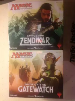 MTG LOT 2 FAT PACK ZENDIKAR & GATEWATCH FACT SEALD - Image 2