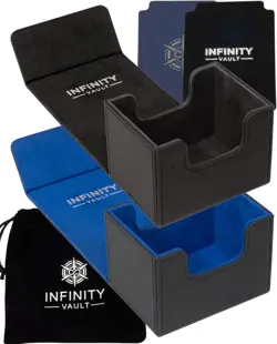 Elegant MTG Commander Deck Box - 2-Pack Black & Blue - Scratch Resistant Design - Image 3