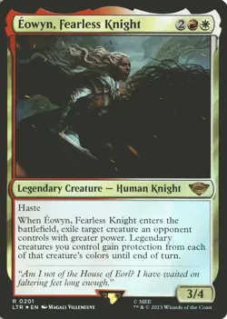 MTG Eowyn, Fearless Knight (201) *Foil* Base Rare Lord of the Rings MT/NM - Image 1