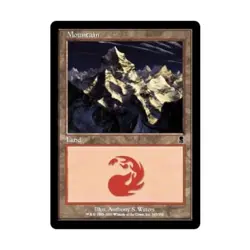 WOTC MtG Odyssey Mountain #343 (C) (Foil) EX - Image 1