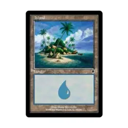 WOTC MtG Invasion Island #335 (C) (Foil) EX - Image 1