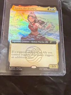 SDCC 2025 Magic The Gathering X Avatar Katara Fearless Promo Card mtg IN HAND - Image 2