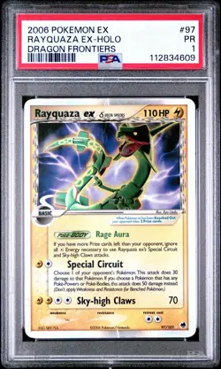 2006 Pokemon EX Dragon Frontiers Rayquaza Holo Foil 97/101 PSA 1 - LOW POP 🔥 - Image 1