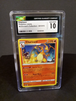 Gem Mint 10 Charizard Pokemon Card: 001/015 McDonalds 2025 CGC Graded - Image 1