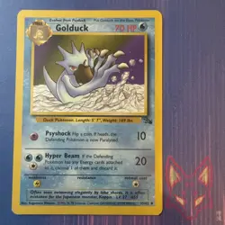 * Fossil - MP - Golduck 35/62 - Unlimited - WOTC Vintage Pokemon (US Seller) - Image 1