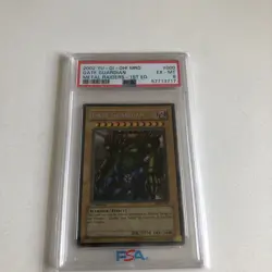 Yugioh Gate Guardian 1st Edition MRD-000 PSA 6 EX MINT Metal Raiders Secret Rare - Image 1